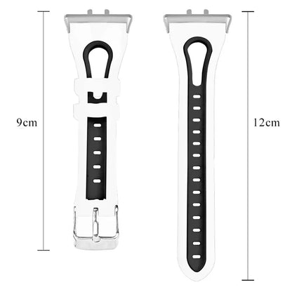 SM-R390 For Samsung Galaxy Fit3 Silicone Watch Band Adjustable Dual Color Wrist Strap