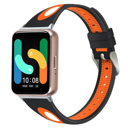 SM-R390 For Samsung Galaxy Fit3 Silicone Watch Band Adjustable Dual Color Wrist Strap