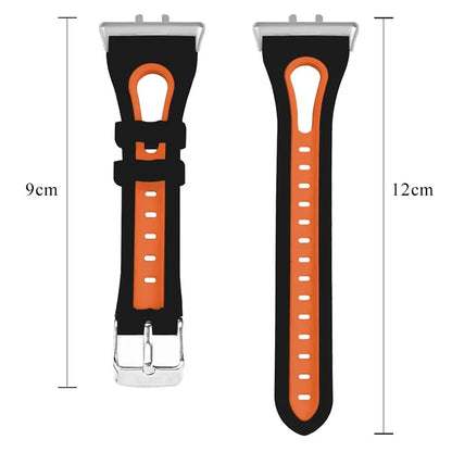SM-R390 For Samsung Galaxy Fit3 Silicone Watch Band Adjustable Dual Color Wrist Strap