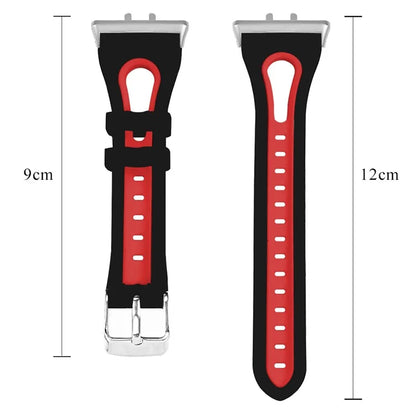 SM-R390 For Samsung Galaxy Fit3 Silicone Watch Band Adjustable Dual Color Wrist Strap
