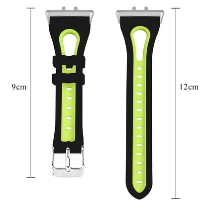 SM-R390 For Samsung Galaxy Fit3 Silicone Watch Band Adjustable Dual Color Wrist Strap
