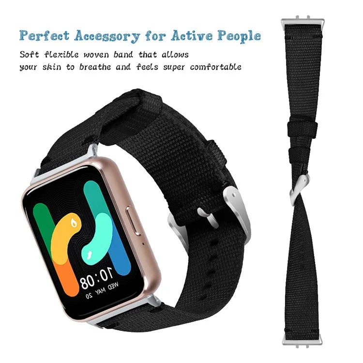 For Samsung Galaxy Fit3 SM-R390 Watch Band Nylon Canvas Strap Replacement