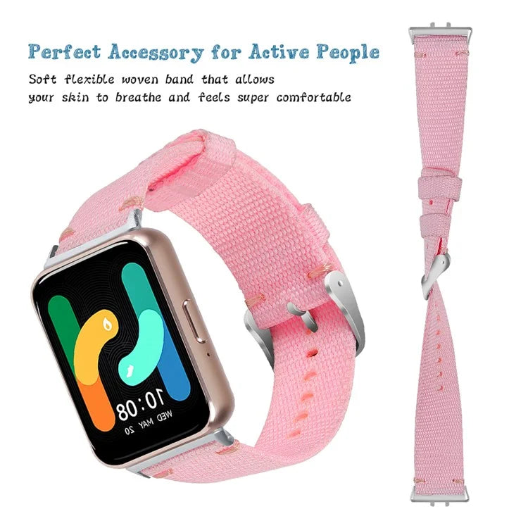 For Samsung Galaxy Fit3 SM-R390 Watch Band Nylon Canvas Strap Replacement