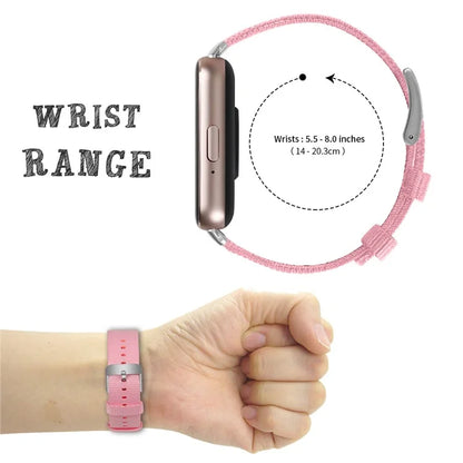 For Samsung Galaxy Fit3 SM-R390 Watch Band Nylon Canvas Strap Replacement