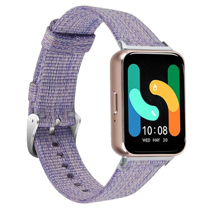 For Samsung Galaxy Fit3 SM-R390 Watch Band Nylon Canvas Strap Replacement