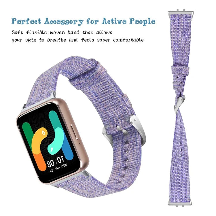 For Samsung Galaxy Fit3 SM-R390 Watch Band Nylon Canvas Strap Replacement