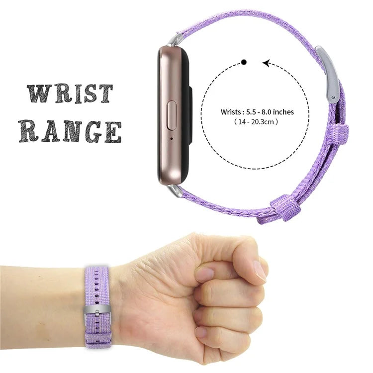 For Samsung Galaxy Fit3 SM-R390 Watch Band Nylon Canvas Strap Replacement