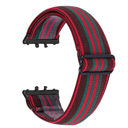 For Samsung Galaxy Fit3 SM-R390 Elastic Wrist Band Pattern Design Watch Strap (Black Buckle)