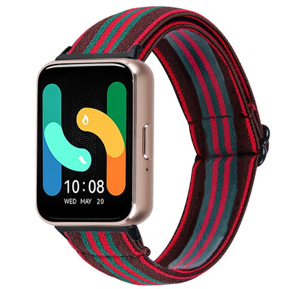 For Samsung Galaxy Fit3 SM-R390 Elastic Wrist Band Pattern Design Watch Strap (Black Buckle)