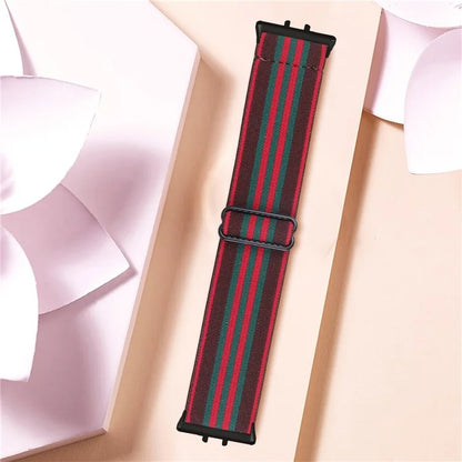 For Samsung Galaxy Fit3 SM-R390 Elastic Wrist Band Pattern Design Watch Strap (Black Buckle)