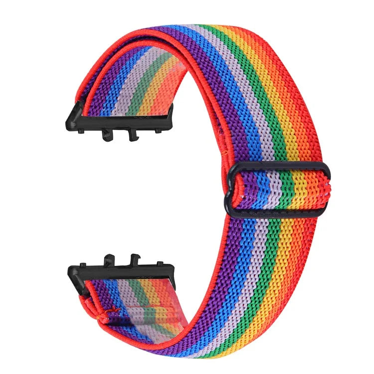For Samsung Galaxy Fit3 SM-R390 Elastic Wrist Band Pattern Design Watch Strap (Black Buckle)