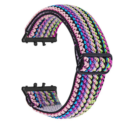 For Samsung Galaxy Fit3 SM-R390 Elastic Wrist Band Pattern Design Watch Strap (Black Buckle)