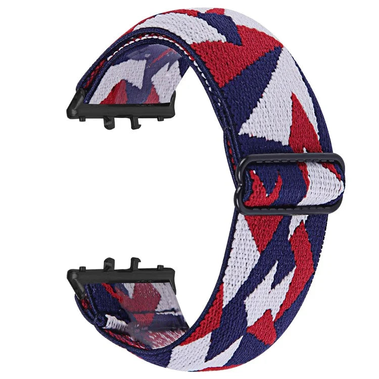 For Samsung Galaxy Fit3 SM-R390 Elastic Wrist Band Pattern Design Watch Strap (Black Buckle)1