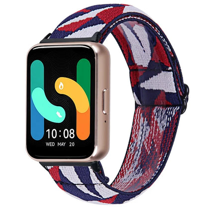 For Samsung Galaxy Fit3 SM-R390 Elastic Wrist Band Pattern Design Watch Strap (Black Buckle)1
