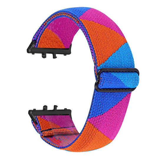 For Samsung Galaxy Fit3 SM-R390 Elastic Wrist Band Pattern Design Watch Strap (Black Buckle)