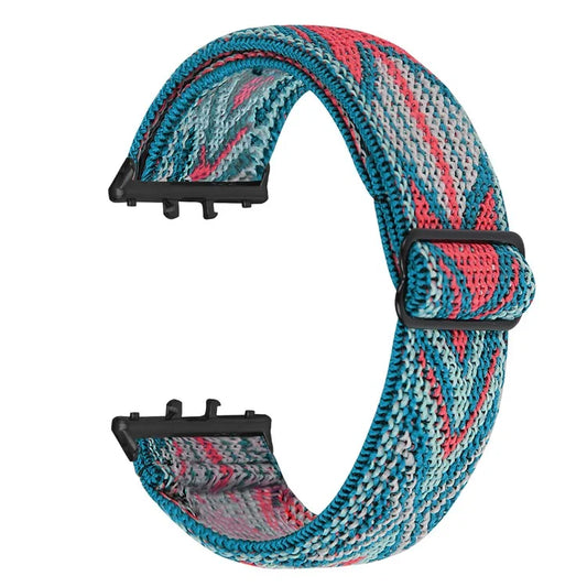 For Samsung Galaxy Fit3 SM-R390 Elastic Wrist Band Pattern Design Watch Strap (Black Buckle)7