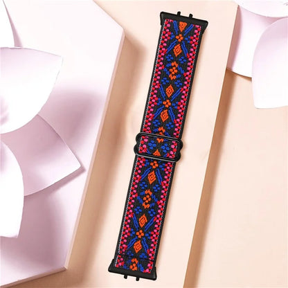 For Samsung Galaxy Fit3 SM-R390 Elastic Wrist Band Pattern Design Watch Strap (Black Buckle)4