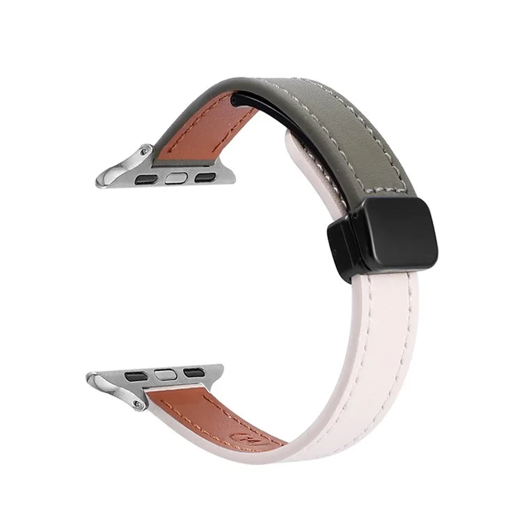 For Apple Watch Ultra 2 Ultra 49mm / 9 8 7 45mm / 6 5 4 SE (2023) SE (2022) SE 44mm / 3 2 1 42mm Microfiber Leather Band+Avocado Green