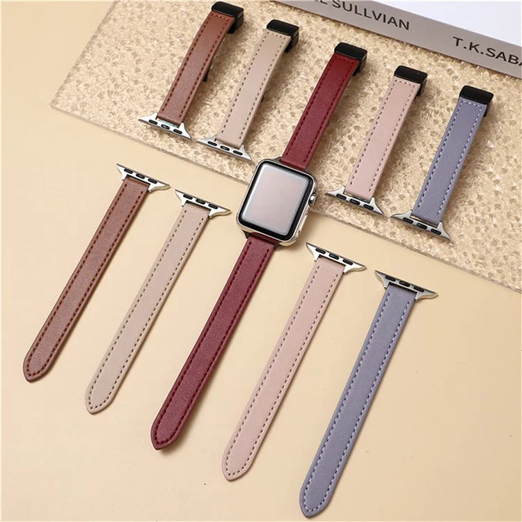 For Apple Watch Ultra 2 Ultra 49mm / 9 8 7 45mm / 6 5 4 SE (2023) SE (2022) SE 44mm / 3 2 1 42mm Microfiber Leather Band+Avocado Green