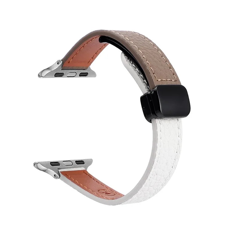 For Apple Watch Series 9 8 7 41mm / 6 5 4 SE (2023) SE (2022) SE 40mm / 3 2 1 38mm Magnetic Microfiber Leather Strap