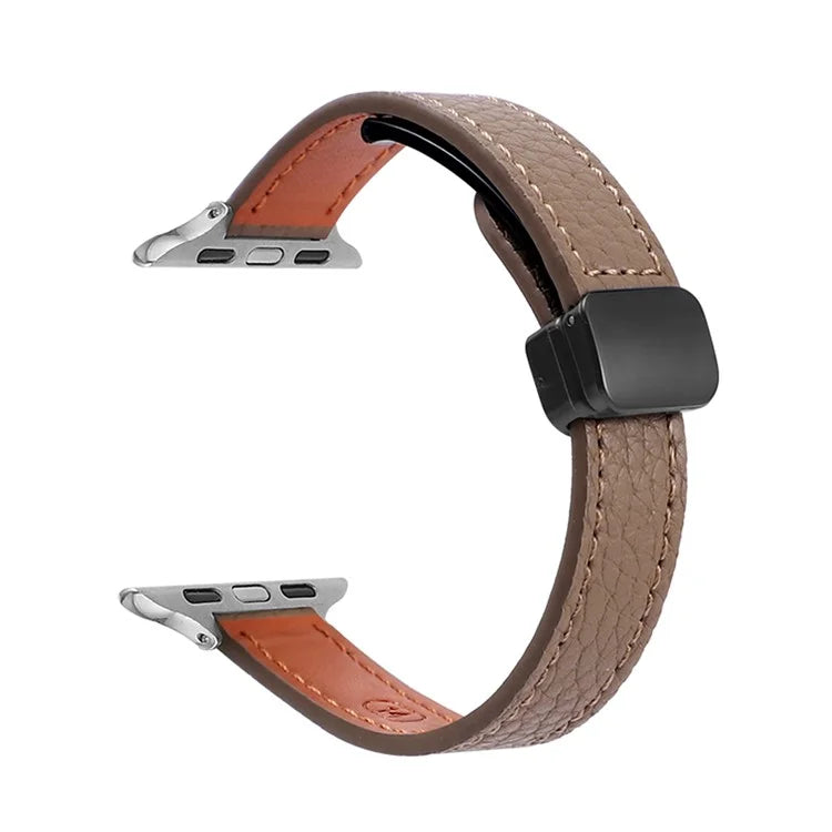 For Apple Watch Series 9 8 7 41mm / 6 5 4 SE (2023) SE (2022) SE 40mm / 3 2 1 38mm Magnetic Microfiber Leather Strap