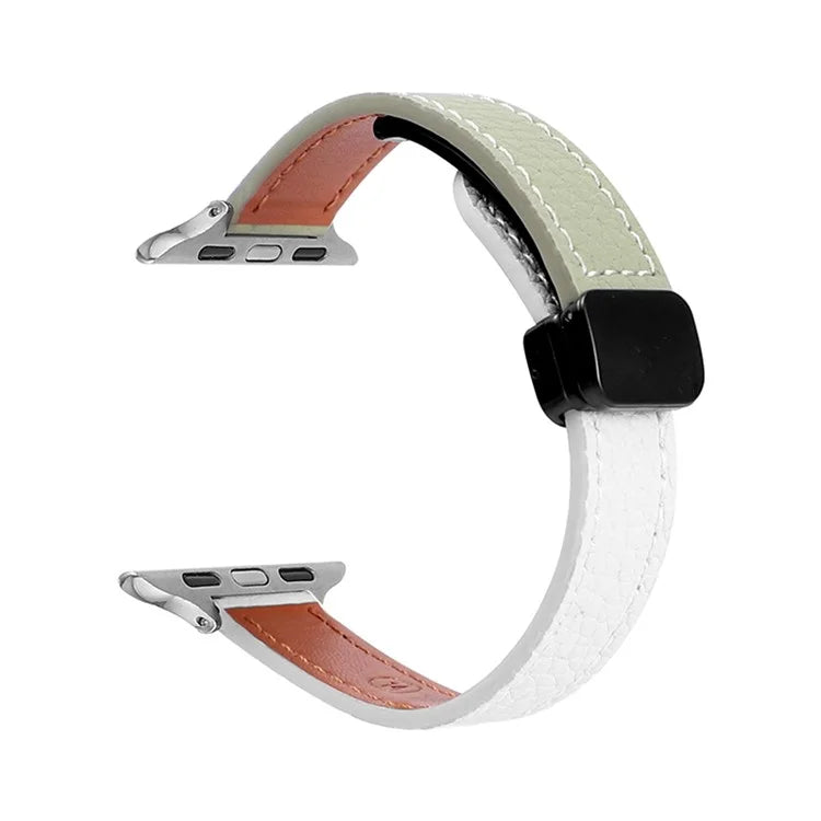 For Apple Watch Series 9 8 7 41mm / 6 5 4 SE (2023) SE (2022) SE 40mm / 3 2 1 38mm Magnetic Microfiber Leather Strap