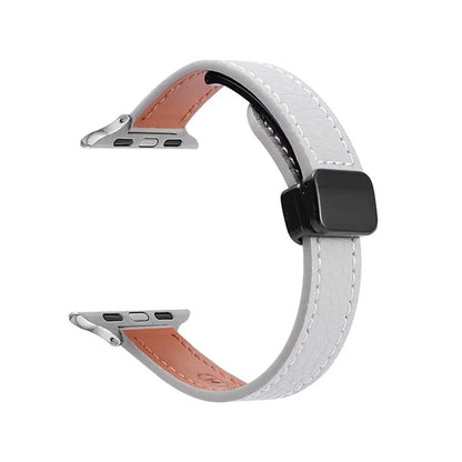 For Apple Watch Series 9 8 7 41mm / 6 5 4 SE (2023) SE (2022) SE 40mm / 3 2 1 38mm Magnetic Microfiber Leather Strap