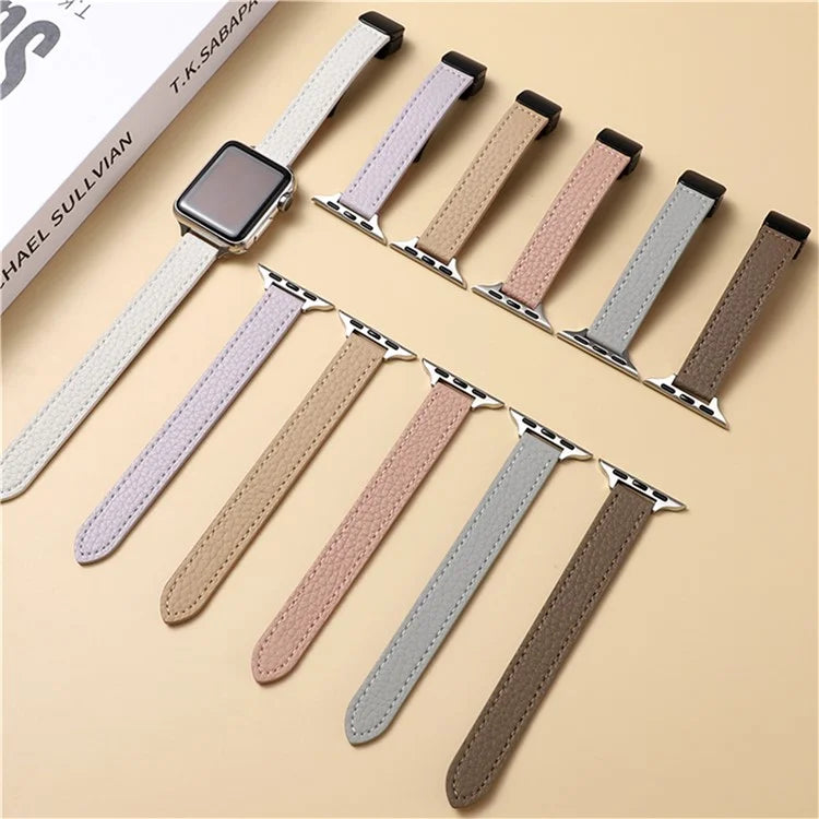 For Apple Watch Series 9 8 7 41mm / 6 5 4 SE (2023) SE (2022) SE 40mm / 3 2 1 38mm Magnetic Microfiber Leather Strap