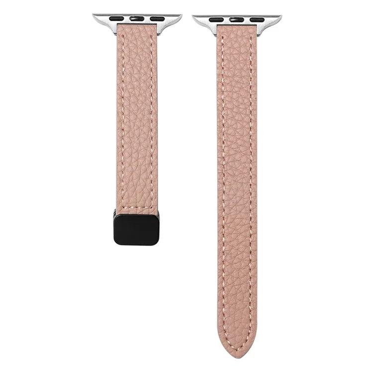For Apple Watch Series 9 8 7 41mm / 6 5 4 SE (2023) SE (2022) SE 40mm / 3 2 1 38mm Magnetic Microfiber Leather Strap