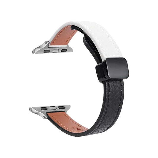 For Apple Watch Series 9 8 7 41mm / 6 5 4 SE (2023) SE (2022) SE 40mm / 3 2 1 38mm Magnetic Microfiber Leather Strap