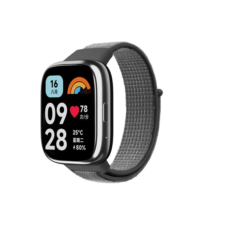 For Xiaomi Redmi Watch 3 Lite / Watch 3 Active Nylon Watch Strap Loop Fastener Replacement Band