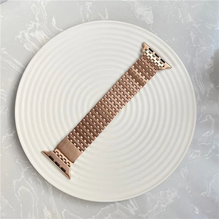 For Apple Watch Ultra 2 Ultra 49mm / 9 8 7 45mm / 6 5 4 SE (2023) SE (2022) SE 44mm / 3 2 1 42mm Magnetic Stainless Steel Band 9-Bead