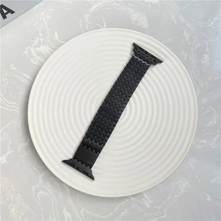 For Apple Watch Ultra 2 Ultra 49mm / 9 8 7 45mm / 6 5 4 SE (2023) SE (2022) SE 44mm / 3 2 1 42mm Magnetic Stainless Steel Band 9-Bead