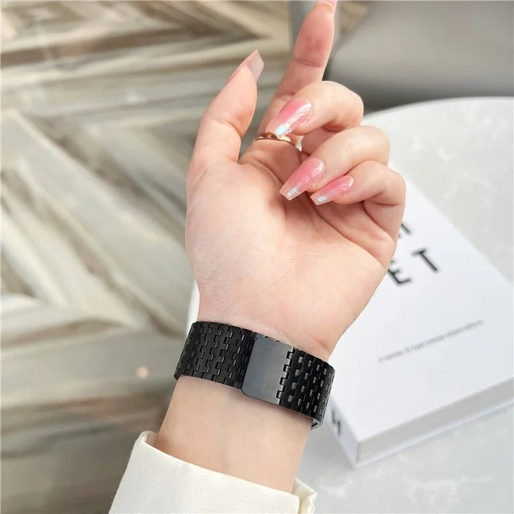 For Apple Watch Ultra 2 Ultra 49mm / 9 8 7 45mm / 6 5 4 SE (2023) SE (2022) SE 44mm / 3 2 1 42mm Magnetic Stainless Steel Band 9-Bead