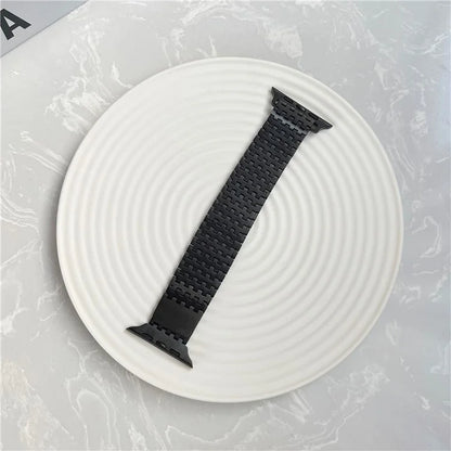 For Apple Watch Series 9 8 7 41mm / 6 5 4 SE (2022) SE (2023) SE 40mm / 3 2 1 38mm Magnetic Watch Strap 9-Bead Stainless Steel Band