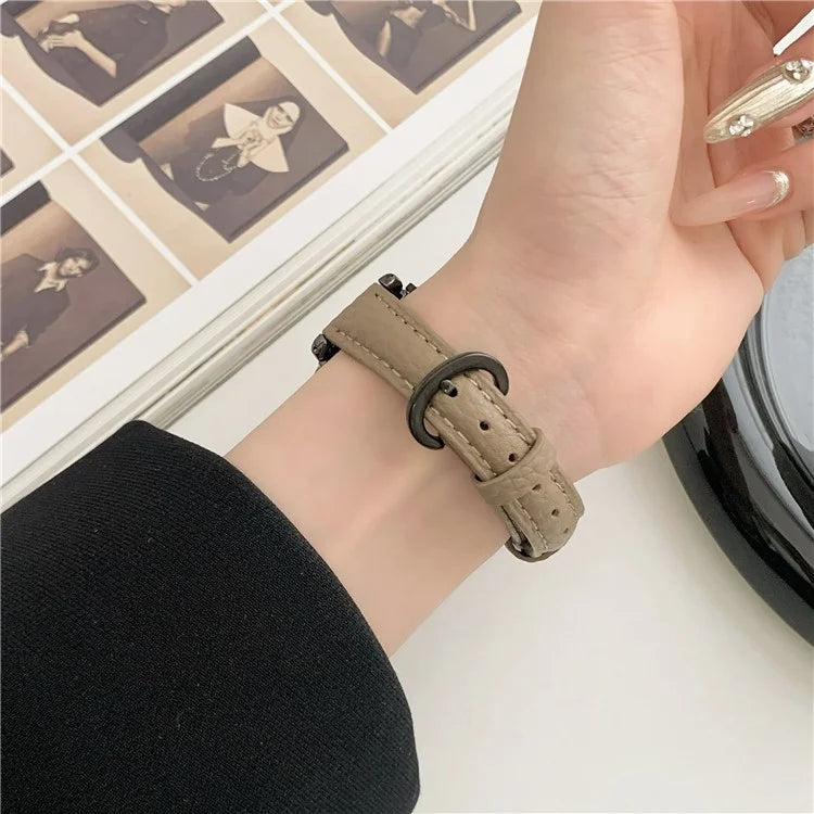 For Apple Watch Ultra 2 Ultra 49mm / 9 8 7 45mm / 6 5 4 SE (2023) SE (2022) SE 44mm / 3 2 1 42mm Slim Genuine Cow Leather Watch Band