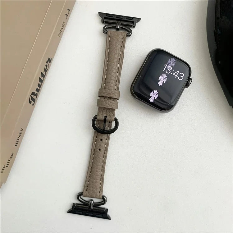 For Apple Watch Series 9 8 7 41mm / 6 5 4 SE (2022) SE (2023) SE 40mm / 3 2 1 38mm Watch Band Genuine Cow Leather Strap