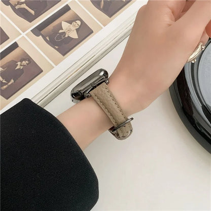 For Apple Watch Series 9 8 7 41mm / 6 5 4 SE (2022) SE (2023) SE 40mm / 3 2 1 38mm Watch Band Genuine Cow Leather Strap