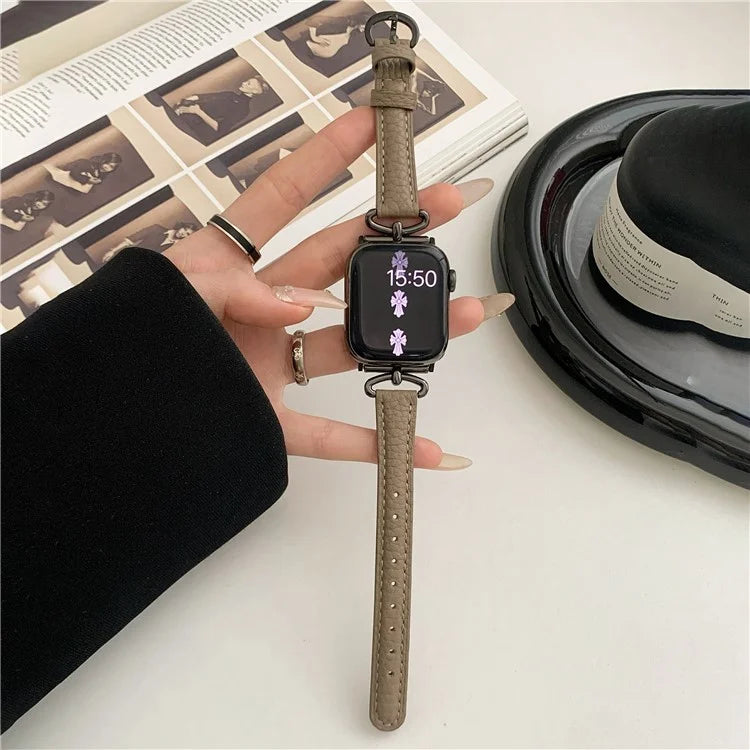 For Apple Watch Series 9 8 7 41mm / 6 5 4 SE (2022) SE (2023) SE 40mm / 3 2 1 38mm Watch Band Genuine Cow Leather Strap