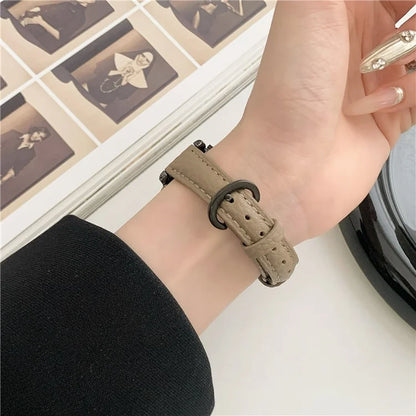 For Apple Watch Series 9 8 7 41mm / 6 5 4 SE (2022) SE (2023) SE 40mm / 3 2 1 38mm Watch Band Genuine Cow Leather Strap