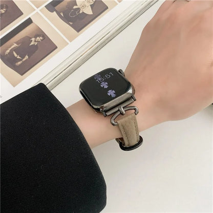 For Apple Watch Series 9 8 7 41mm / 6 5 4 SE (2022) SE (2023) SE 40mm / 3 2 1 38mm Watch Band Genuine Cow Leather Strap