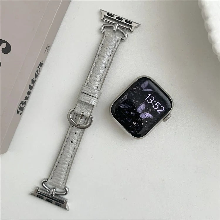 For Apple Watch Series 9 8 7 41mm / 6 5 4 SE (2022) SE (2023) SE 40mm / 3 2 1 38mm Watch Band Genuine Cow Leather Strap