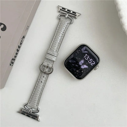 For Apple Watch Series 9 8 7 41mm / 6 5 4 SE (2022) SE (2023) SE 40mm / 3 2 1 38mm Watch Band Genuine Cow Leather Strap
