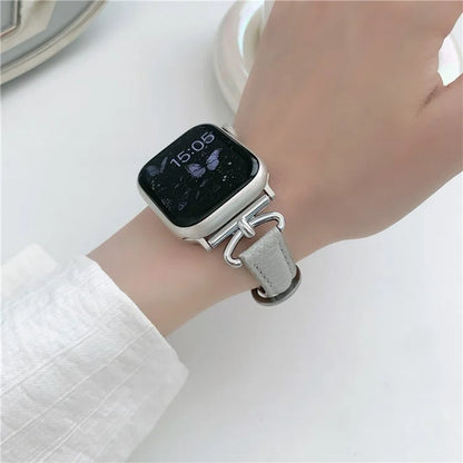 For Apple Watch Series 9 8 7 41mm / 6 5 4 SE (2022) SE (2023) SE 40mm / 3 2 1 38mm Watch Band Genuine Cow Leather Strap