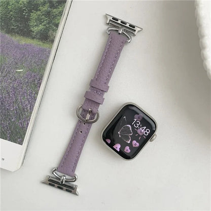 For Apple Watch Series 9 8 7 41mm / 6 5 4 SE (2022) SE (2023) SE 40mm / 3 2 1 38mm Watch Band Genuine Cow Leather Strap