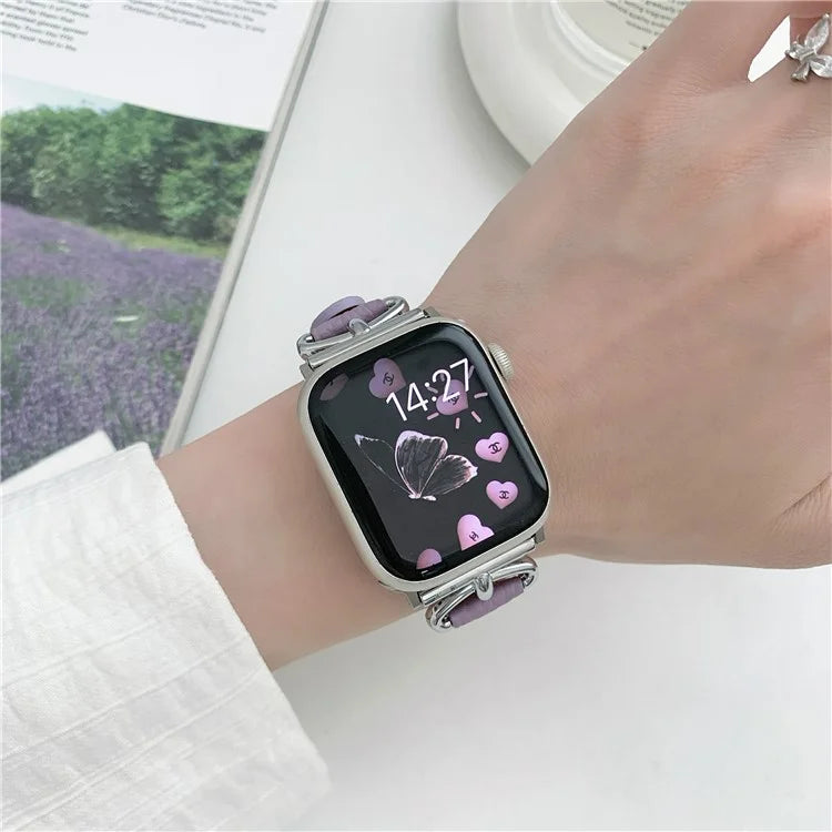 For Apple Watch Series 9 8 7 41mm / 6 5 4 SE (2022) SE (2023) SE 40mm / 3 2 1 38mm Watch Band Genuine Cow Leather Strap