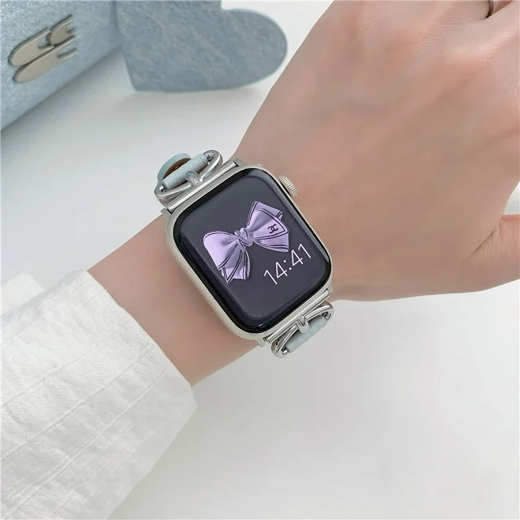 For Apple Watch Series 9 8 7 41mm / 6 5 4 SE (2022) SE (2023) SE 40mm / 3 2 1 38mm Watch Band Genuine Cow Leather Strap
