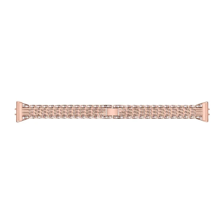 For Samsung Galaxy Fit3 SM-R390 Watch Band 5.2"-8.6" Adjustable Watch Strap with Shiny Rhinestone