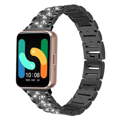 For Samsung Galaxy Fit3 SM-R390 Strap Replacement Shiny Rhinestone Metal Smart Watch Band