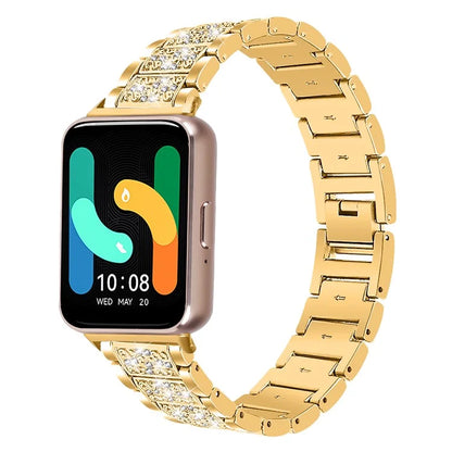 For Samsung Galaxy Fit3 SM-R390 Strap Replacement Shiny Rhinestone Metal Smart Watch Band